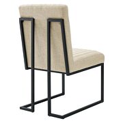 Channel tufted fabric dining chair in beige by Modway additional picture 6