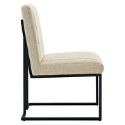 Channel tufted fabric dining chair in beige by Modway additional picture 7