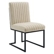 Channel tufted fabric dining chair in beige by Modway additional picture 8