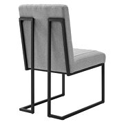 Channel tufted fabric dining chair in light gray by Modway additional picture 6