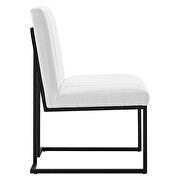 Channel tufted fabric dining chair in white by Modway additional picture 7
