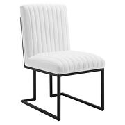 Channel tufted fabric dining chair in white by Modway additional picture 8