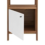 Bookshelf in walnut/ white finish by Modway additional picture 5