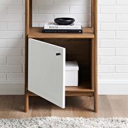 Bookshelf in walnut/ white finish by Modway additional picture 7