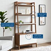 Bookshelf in walnut white by Modway additional picture 2