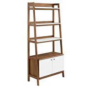 Bookshelf in walnut white by Modway additional picture 6