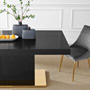 Expandable dining table in black gold by Modway additional picture 11