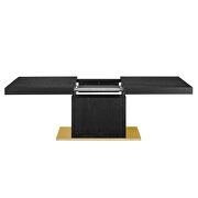 Expandable dining table in black gold by Modway additional picture 7