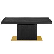 Expandable dining table in black gold by Modway additional picture 8