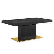 Expandable dining table in black gold by Modway additional picture 10