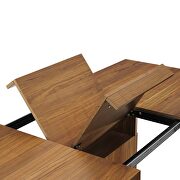 Expandable dining table in walnut gold by Modway additional picture 4