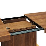 Expandable dining table in walnut gold by Modway additional picture 5