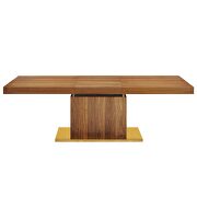 Expandable dining table in walnut gold by Modway additional picture 6