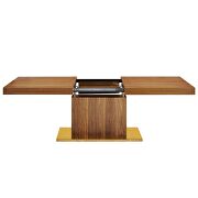 Expandable dining table in walnut gold by Modway additional picture 7