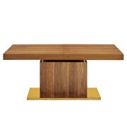 Expandable dining table in walnut gold by Modway additional picture 8