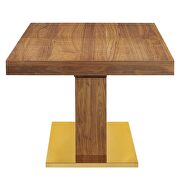 Expandable dining table in walnut gold by Modway additional picture 9