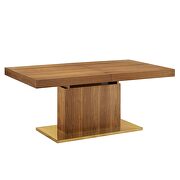 Expandable dining table in walnut gold by Modway additional picture 10