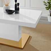 Expandable dining table in white gold by Modway additional picture 11