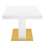 Expandable dining table in white gold by Modway additional picture 8