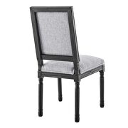 French vintage upholstered fabric dining side chair in black light gray by Modway additional picture 6