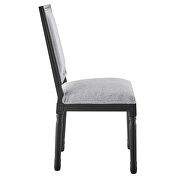 French vintage upholstered fabric dining side chair in black light gray by Modway additional picture 7