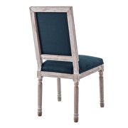 French vintage upholstered fabric dining side chair in natural blue by Modway additional picture 6