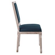 French vintage upholstered fabric dining side chair in natural blue by Modway additional picture 7