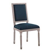 French vintage upholstered fabric dining side chair in natural blue by Modway additional picture 8