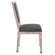 French vintage upholstered fabric dining side chair in natural gray by Modway additional picture 7