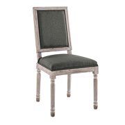 French vintage upholstered fabric dining side chair in natural gray by Modway additional picture 8