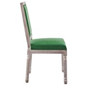 French vintage performance velvet dining side chair in natural emerald by Modway additional picture 7