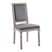 French vintage performance velvet dining side chair in natural gray by Modway additional picture 8