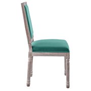 French vintage performance velvet dining side chair in natural teal by Modway additional picture 7