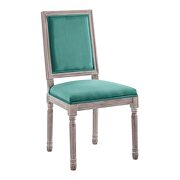 French vintage performance velvet dining side chair in natural teal by Modway additional picture 8