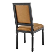 French vintage vegan leather dining side chair in black tan by Modway additional picture 6