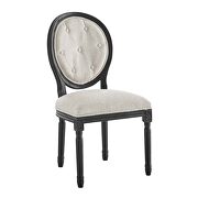 Vintage french upholstered fabric dining side chair in black beige by Modway additional picture 8