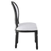 Vintage french upholstered fabric dining side chair in black white by Modway additional picture 7