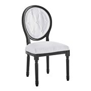 Vintage french upholstered fabric dining side chair in black white by Modway additional picture 8