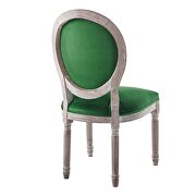 Vintage french performance velvet dining side chair in natural emerald by Modway additional picture 6