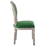 Vintage french performance velvet dining side chair in natural emerald by Modway additional picture 7