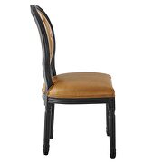 Vintage french vegan leather dining side chair in black tan by Modway additional picture 7