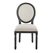 Vintage french upholstered fabric dining side chair in black beige by Modway additional picture 5
