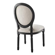 Vintage french upholstered fabric dining side chair in black beige by Modway additional picture 6
