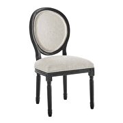 Vintage french upholstered fabric dining side chair in black beige by Modway additional picture 8