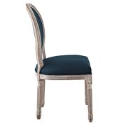 Vintage french upholstered fabric dining side chair in natural blue by Modway additional picture 7