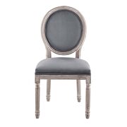 Vintage french performance velvet dining side chair in natural gray by Modway additional picture 5