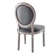Vintage french performance velvet dining side chair in natural gray by Modway additional picture 6