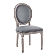 Vintage french performance velvet dining side chair in natural gray by Modway additional picture 8