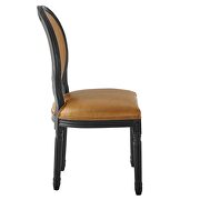 Vintage french vegan leather dining side chair in black tan by Modway additional picture 8
