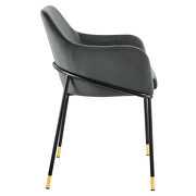 Performance velvet upholstery dining armchair in charcoal finish by Modway additional picture 3